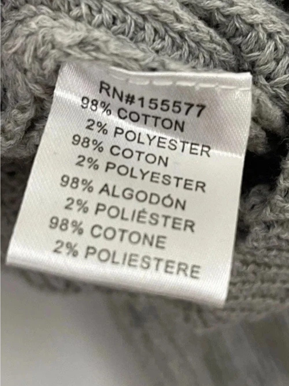 Carly Jean Los Angeles Sweater S/M Gray Boxy Slouchy Speckled Oversized Dolman